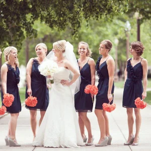 Wedding Party Dresses import placeholder for chiffon v neck navy blue straps bridmsma 160220820